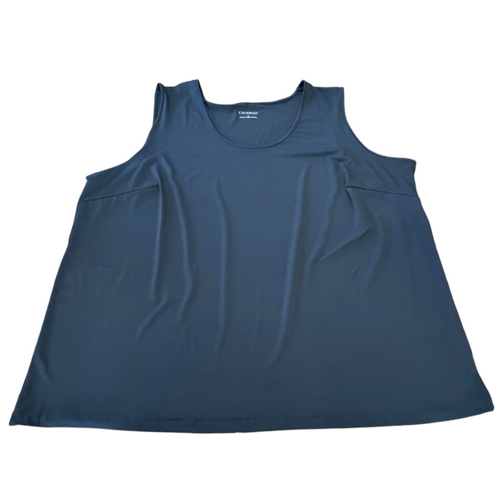 Catherines Basic Black Scoop Neck Stretch Tank Top Staple Women’s Size 2X